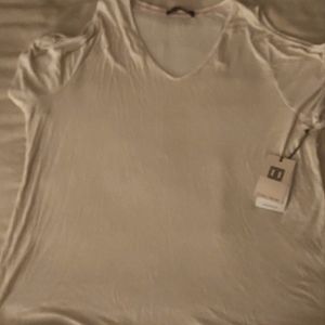 White cold shoulder t shirt